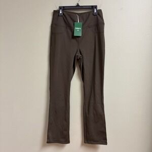 Halara Flex Day Stretch High‎ Waisted Pocket Tapered Work Pants Size M Green